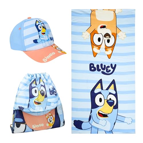 BlueY Casquette de Baseball, serviette et sac pour enfants pour la plage
