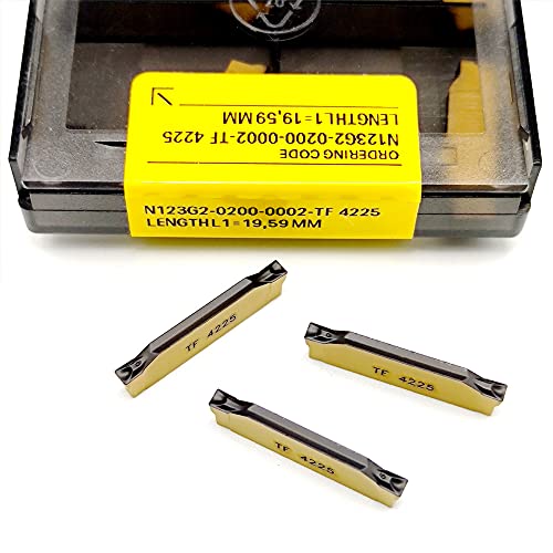 Juego de 10 fresas de carburo para torneado N123G2 miniatura 3
