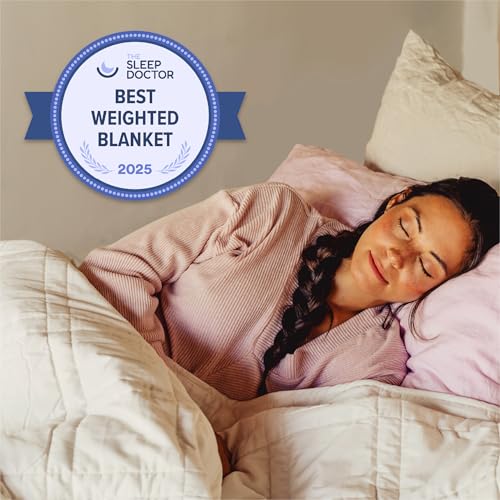Image of Baloo Weighted Blanket for Adults 12 lb Throw (Silver Sage, 42 inchx72 inch) | Cool & 100% Cotton | Machine Washable & Dryer Safe | Glass Microbead Fill | Cool & 100% Cotton | Machine Washable & Dryer Safe | Glass Microbead Fill