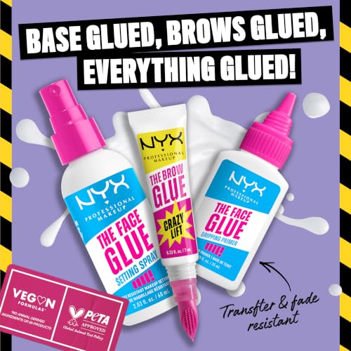 NYX PROFESSIONAL MAKEUP The Brow Glue Crazy Lift, Brow Lamination Gel with 16HR Strong Hold & Built-In Styling Comb - Clear Eyebrow Gel - image 8