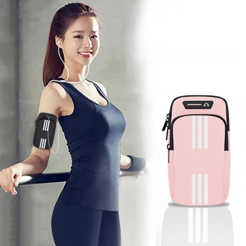 Fascia Da Braccio Per Cellulare - Impermeabile, Con Tasche, Jack Cuffie, Per Sport, Nero - Foto 9