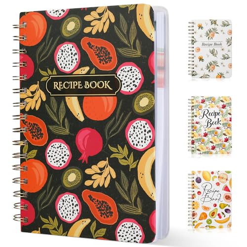 molekaus Libro di ricette con copertina rigida impermeabile per scrivere