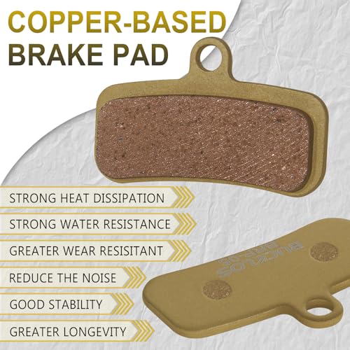 Image of BUCKLOS Bike Disc Brake Pads 4 Piston Pads for Shimano D02S D03S Saint | BRP-05 bicycle disk brake pads, fit mountain road bike,ebike,scooter, Shimano Saint Deore Tektro TRP