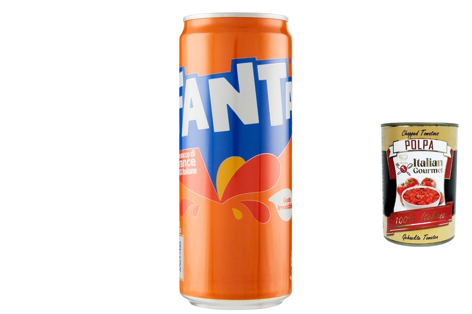 Italian Gourmet Orange Soda 72×330 ml Erfrischungsgetränk mit Orangengeschmack Vorratspack Party & Familie ohne Alkohol + Italian Gourmet Polpa