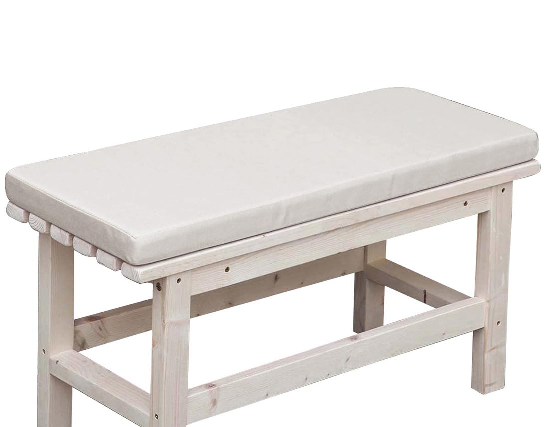 Banco de interior de 100 x 35 cm, impermeable, grueso, largo para 2/3 plazas, banco de jardín, para uso doméstico, patio y accesorio de piel al aire libre