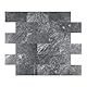 OYASIMI 5 Blatt abziehen und aufkleben Stein Backsplash, Fliesen zum Aufkleben für Backsplash-Küche, Badezimmer, Kamin (30.5 x 30.5cm, Dark Rock)