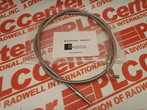RADWELL Verified Substitute FE1AS63-SUB .125 Diameter Bundle, Angled SS Sensing END TIP, Fiber Optic Cable - 36" OAL Borosilicate Glass Cable, Replacement of PEPPERL & Fuchs FE1AS63, SS-SL SHEATHI