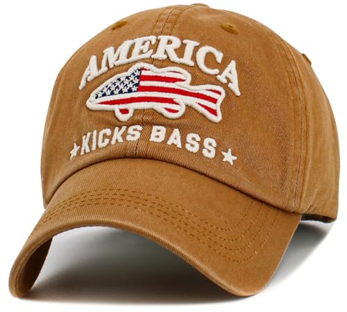 Image of KBETHOS Outdoor Hunting Fishing Lake Life Tactical Distressed Baseball Cap Dad Hats Adjustable Unisex