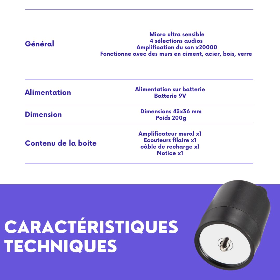 Micro Espion Amplificateur de Son
