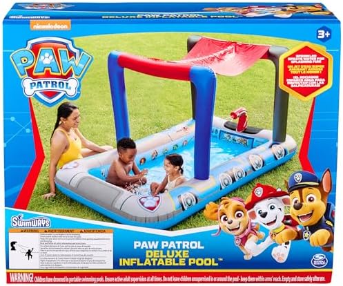 SwimWays Paw Patrol Pool Patroller Deluxe Aufblasbarer Pool Rechteckig swimways-paw-patrol-pool-patroller-deluxe-aufblasbarer-pool-rechteckig