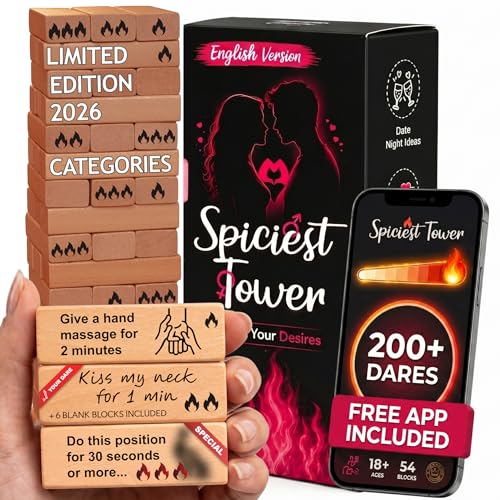 54 Sex Games & Couples Games - Spiciest Tower to play with Sex Toys for Adults - Relationships...