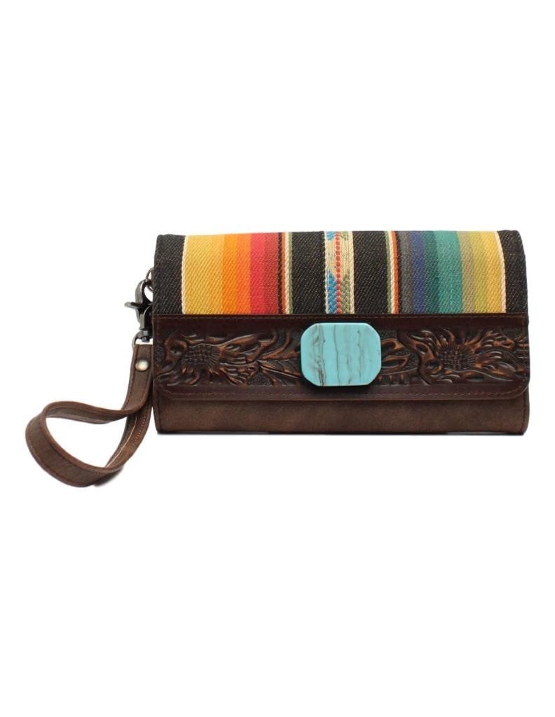 M F Western Products Womens MF Serape Clutch Wallet NA NA