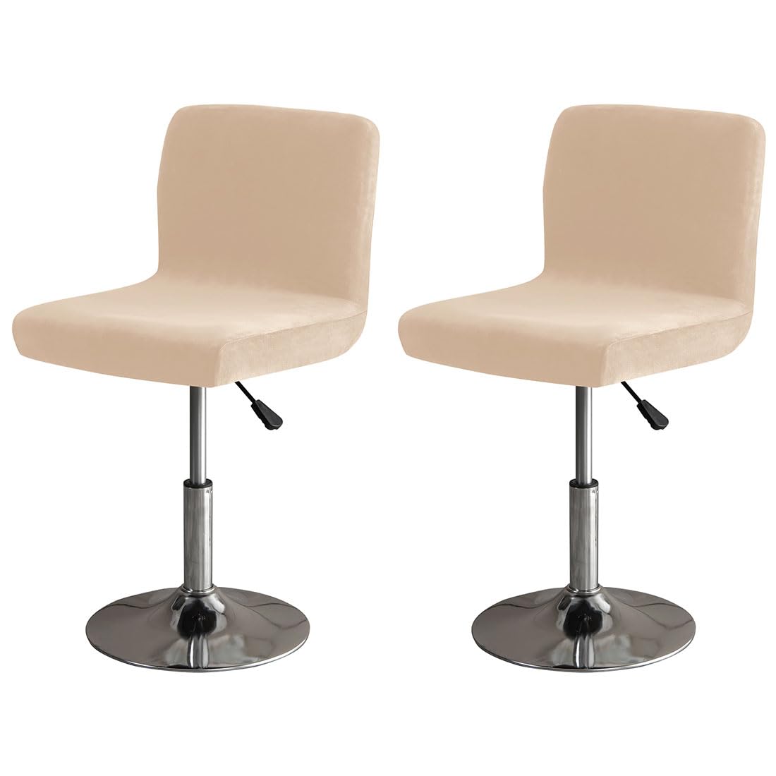 Bifaunvogel Bar Stools Cover with Back Velvet Barstools Slipcovers Stretch Counter Height Bar Stool Covers Protector Square Swivel Barstool Covers for