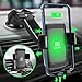 Produktbild MBUAFYA Wireless Car Charger Auto Handyhalterung Mit Ladefunktion, 2 in 1 Qi 15W Kabelloses Auto Ladegerät Ladestation Auto Kfz Handy Halterung Lüftung für iPhone, Samsung, Huawei, Usw