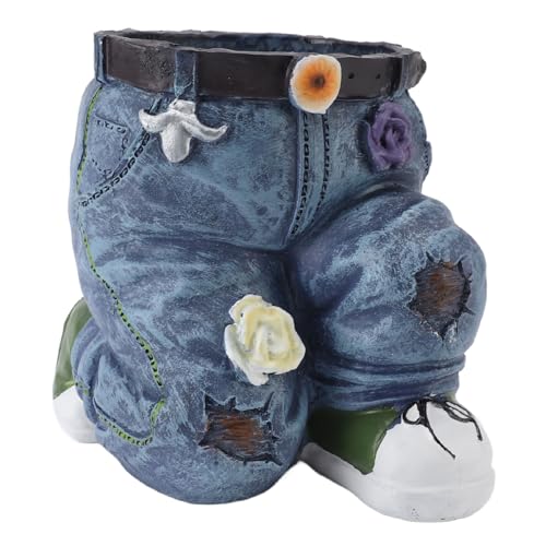 Sxhlseller Pants Blumentopf aus Kunstharz, Jeans Form, Gartenfiguren, Pflanzgefäße, Dekorative DIY Blumentöpfe für Zuhause, Rasen, Hof