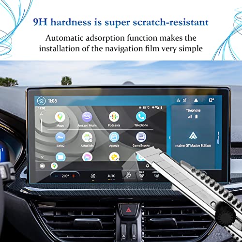 SKTU Screen Protector Compatible with Ford Focus MK4 2022-2024 Sat Nav Tempered Glass Scratch-Resistant Anti-Fingerprint (13.2 Inch) - Image 2