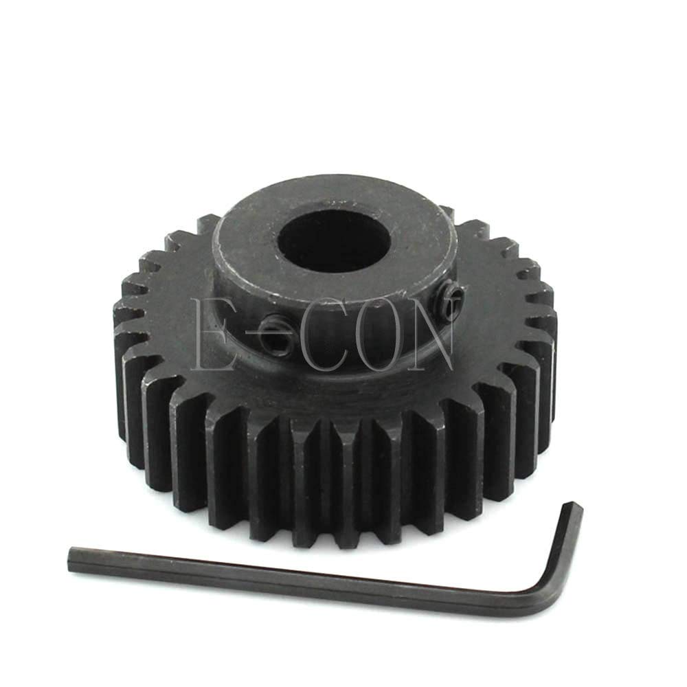 Fevas 1pcs 1.5M40T 15mm Width 8mm/10mm/12mm/15mm/16mm/17mm/20mm/25mm Bore Hole 40 Teeth OD 63mm Motor Steel Gear Wheel Top Screw - (Number of Teeth: 40 Teeth, Hole Diameter: 12mm)