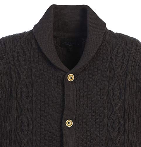 Gioberti Kids and Boys 100% Cotton Knitted Shawl Collar Cardigan Sweater, Charcoal, Size 8
