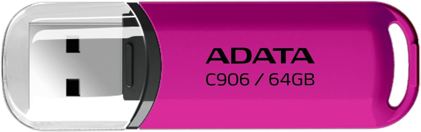 ADATA C906 Compact USB Flash Drive | 64GB | Pink