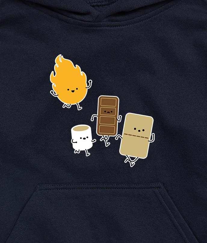 Instant Message - Fire and Smore - Toddler and Youth Pullover Fleece Hoodie3