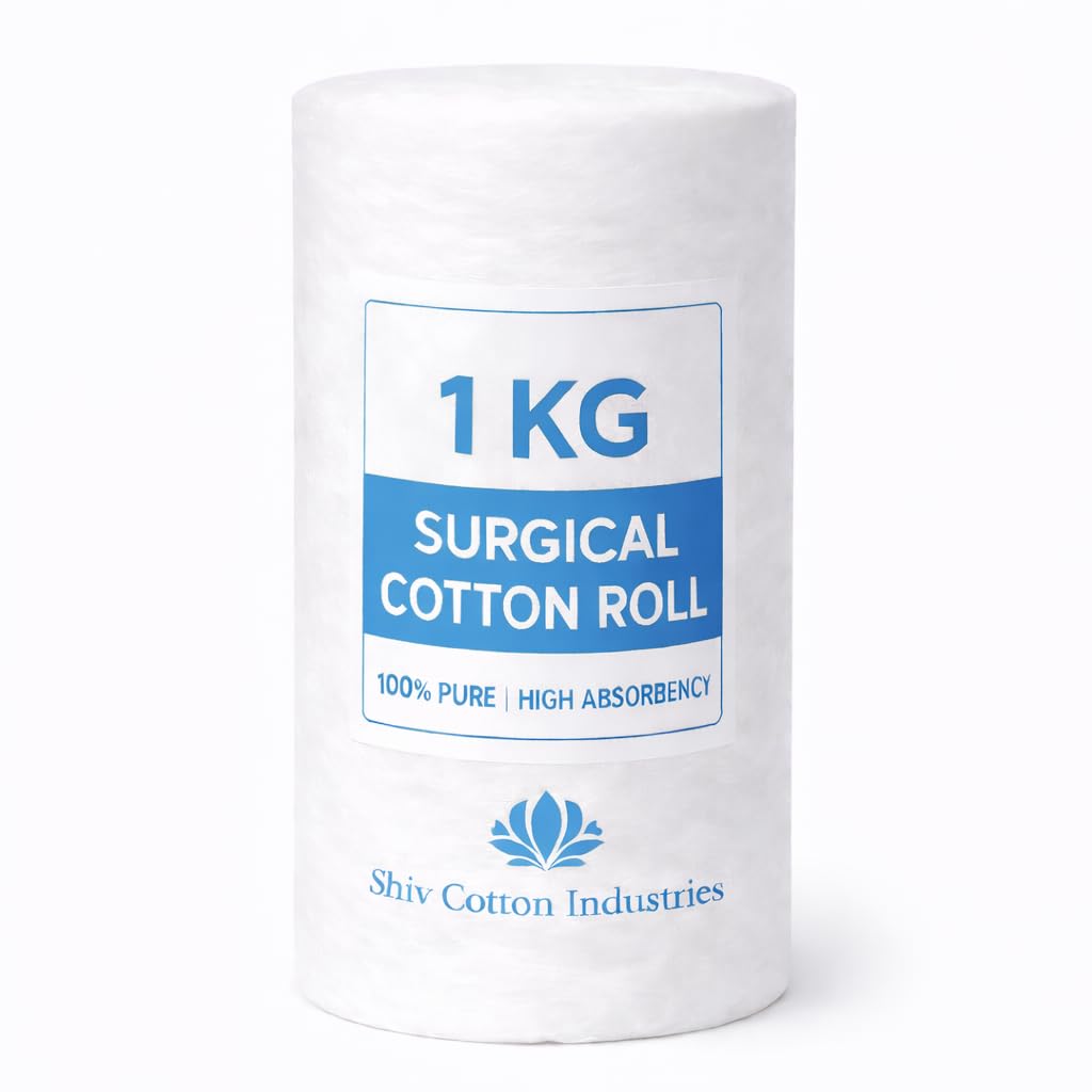 1Kg Surgical Cotton Roll | 100% Pure & Hygienic Absorbent Cotton | High Absorbency for Wound Care, First Aid, Baby Care, Medical & Cosmetic Use | Soft Multipurpose Cotton Roll (SHIV-ROLL-1K9)-picture-20