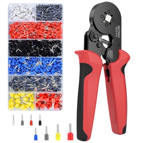 Crimpzange Aderendhülsen Set mit 1300 Stück Aderendhülsen für 0 25-10 mm Aderendhülsenzange Crimpzange Set Crimpzangen Krimpzangenset