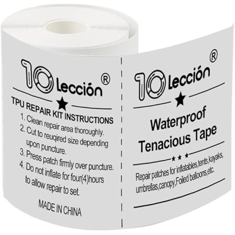 TPU Pool Patch Repair Kit for Air Mattress, Swimming Pool, Bounce House, Tent, Canvas, Canopy, Pool Floats, Tubes Air Bed and Inflatable Toys (3 in x 12 ft) Cover