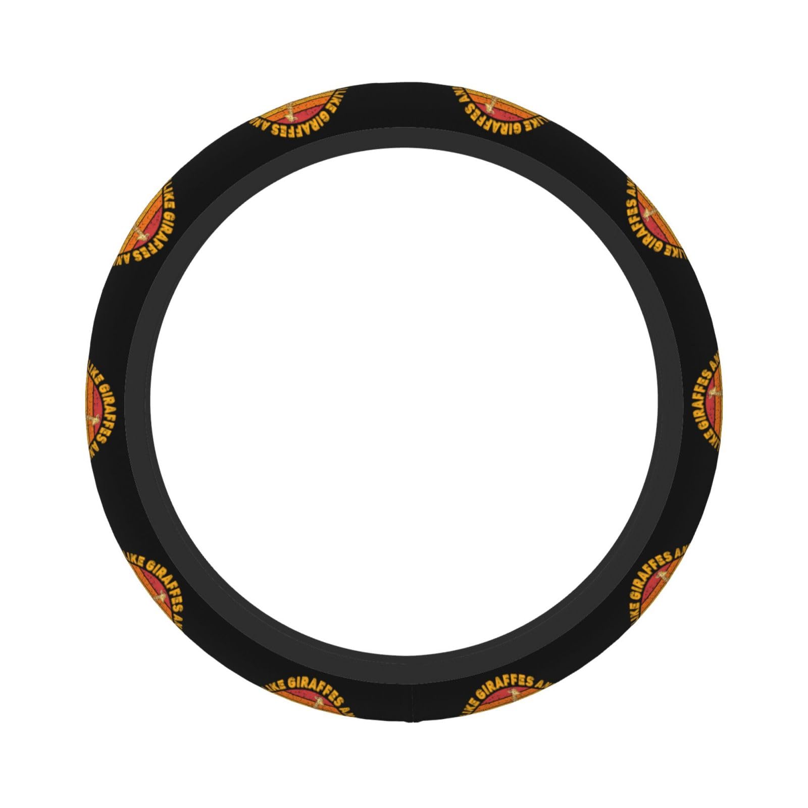 I Like Giraffes and Maybe 3 People Steering Wheel Cover for Men Women Anti-Slip Elastic Thickened Steering Wheel Cover Universal Fit 15 Inch