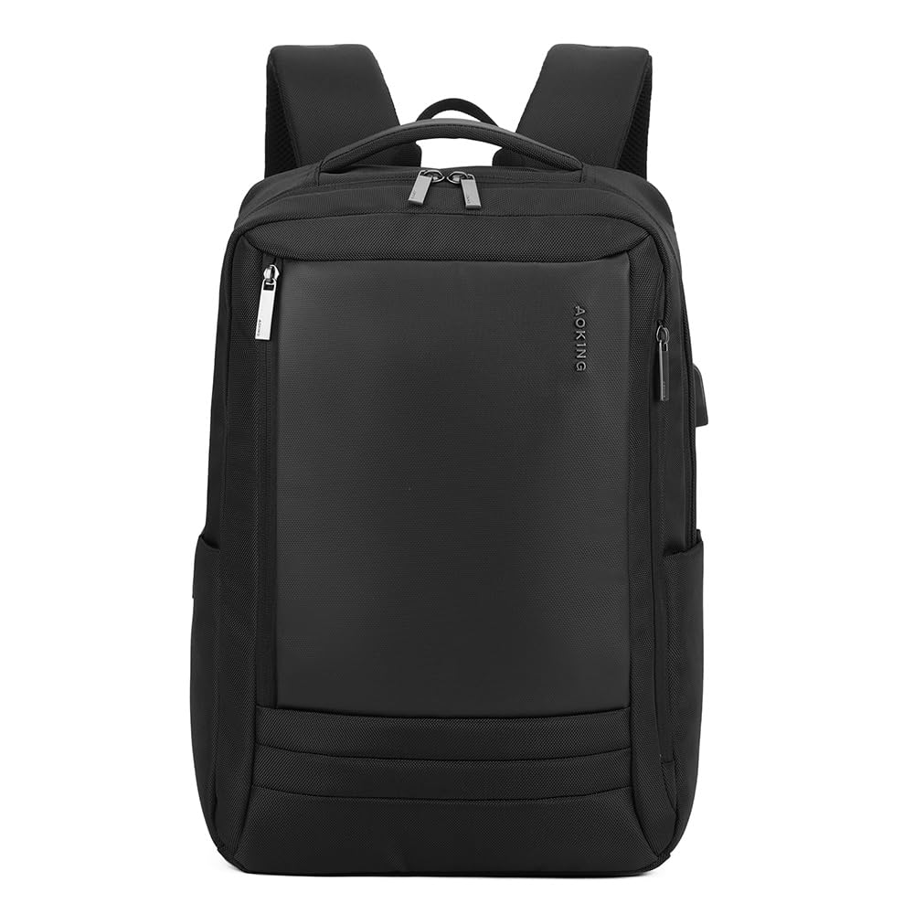 Aoking Zaino Unisex Resistente Textile Nero 30x15x42 per Uso Quotidiano e Versatile