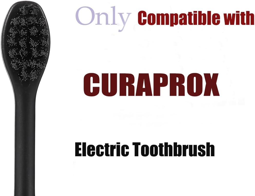 6 Pcs Replacement Toothbrush Heads for Curaprox Hydrosonic Electric Toothbrush Adults, Black