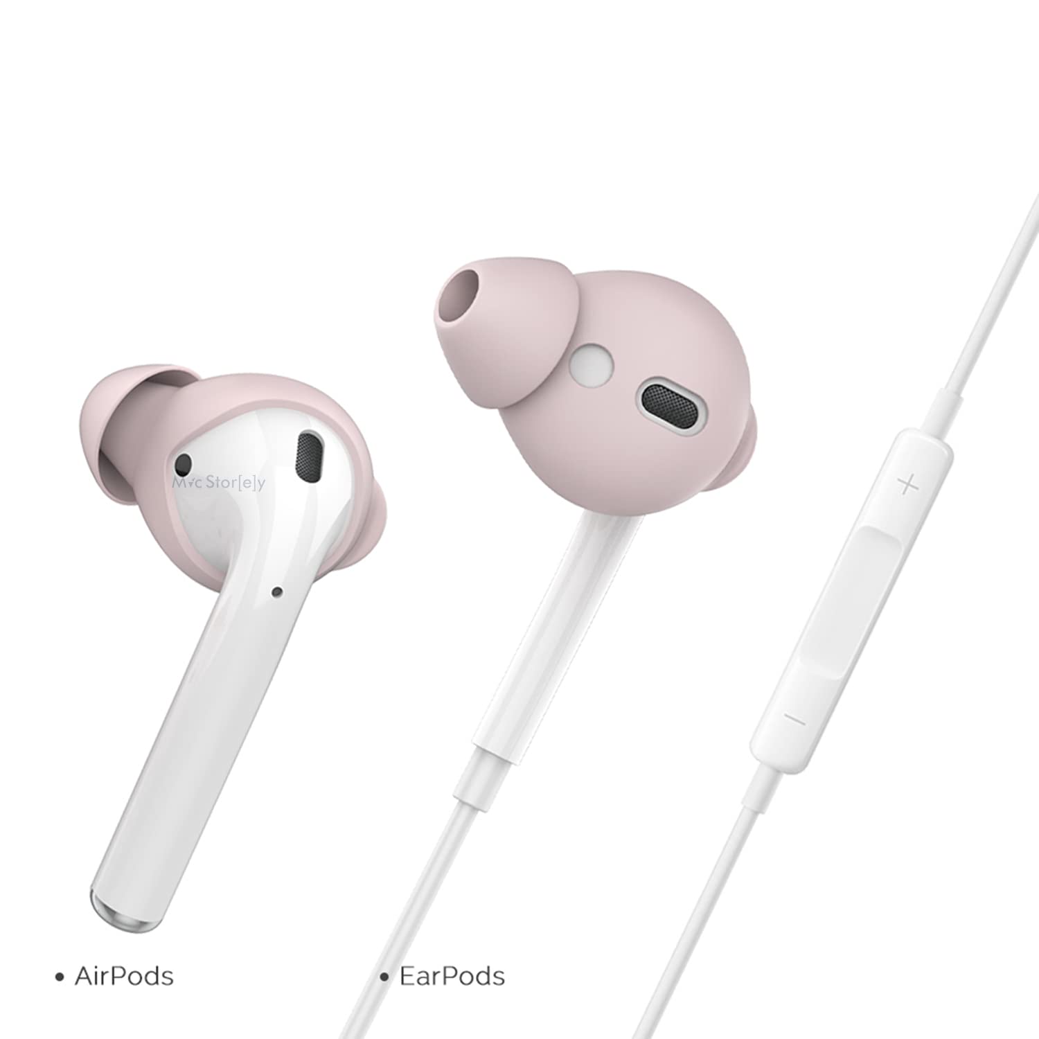 McStorey AirPods 1. & 2. Nesil Kulak İçi Kılıf – 3 Çift Small Silikon Uç – 0.5mm Ultra İnce, Kaymaz, Şarj Kutusuna Uyumlu, Konforlu & Hijyenik Kullanım Siyah