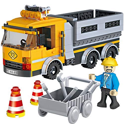 FunBlast Cogo City Construction Truck with one figure and tools