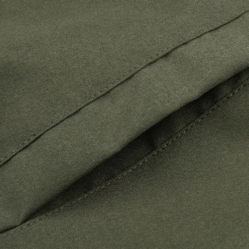 evzosrz Men's Military Jacket with Multi Pockets Lightweight Zip Front Stand Collar Bomber Jackets Casual Windbreaker Coats3