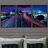 3 Piece Framed Canvas Wall Art Colorful Industrial Lights Canvas Prints Home Artwork Decoration for Living Room,Bedroom - 16