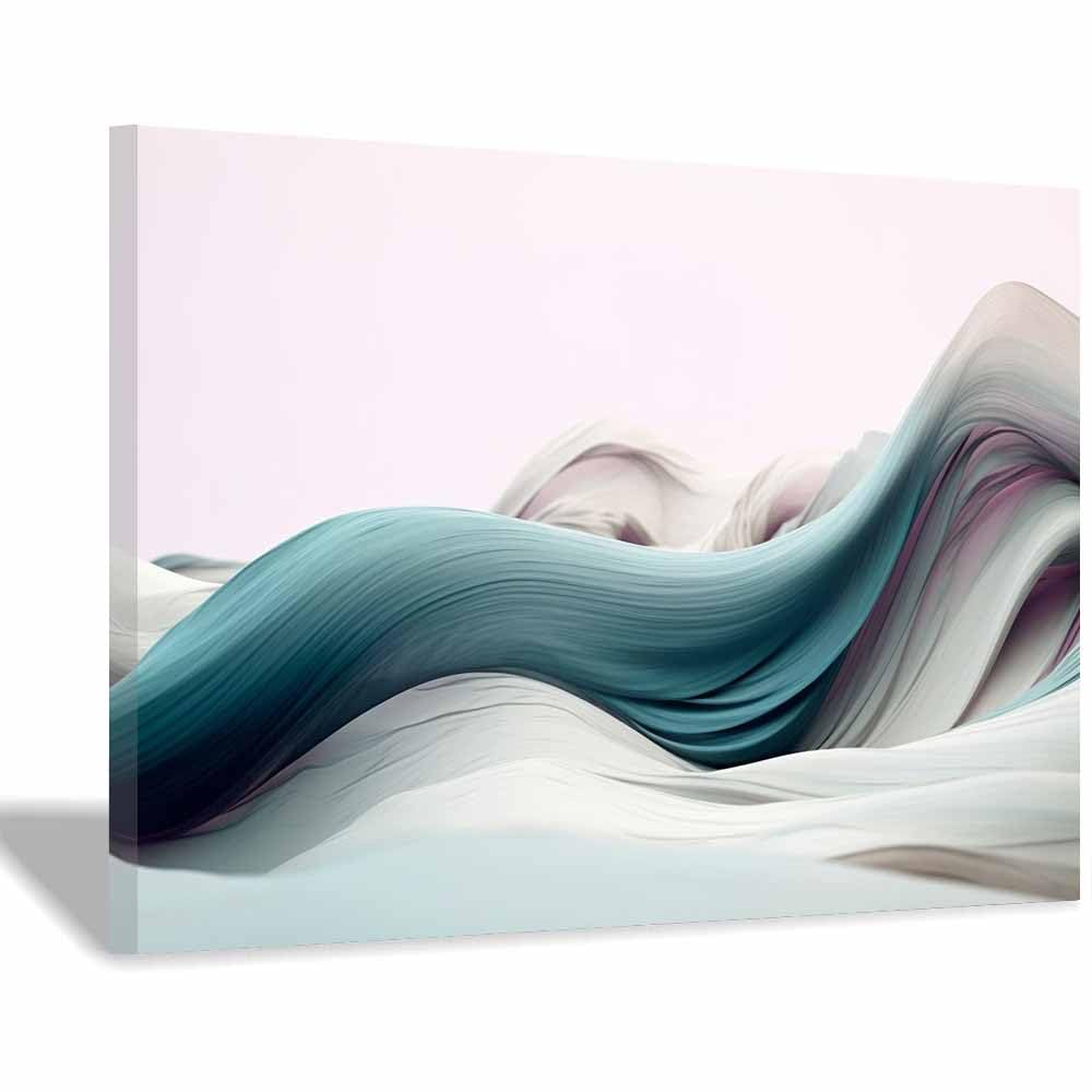 TODOAA Blanco Y Negro Abstracto Cuadros Pintura de fluidos coloridos Decoracion Salon Modernos, Salón Comedor Oficina Pintura Lienzos decorativos Cuadros（Azul-60x90cm Enmarcado