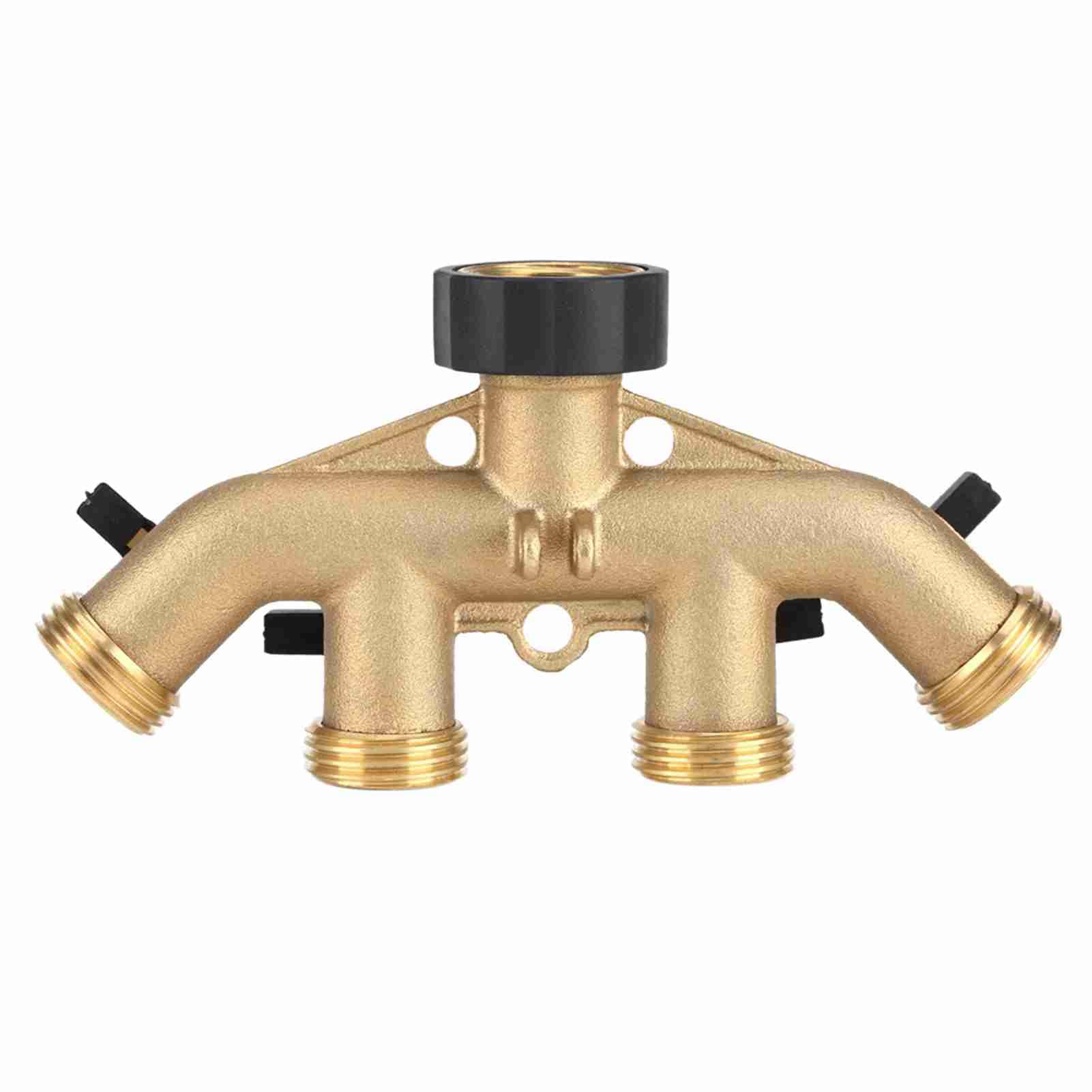 Yctze Conector de Grifo de Latón, Divisor de 4 Vías (hilo europeo)