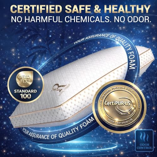 Image of Royal Therapy 4-Pack King Memory Foam Pillow, Adjustable Shredded Odor-Free Bed Pillow for Neck & Shoulder Pain Relief, Breathable Support for Back, Stomach, Side Sleepers, AirFlowPRO