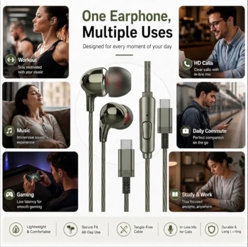 Generic VAMIKO Type-C Wired Earphones M8 - Image 4