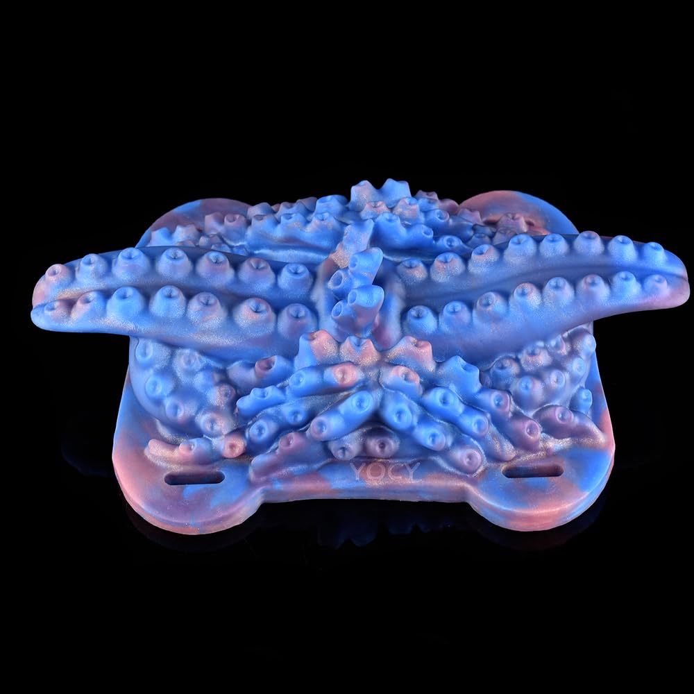 Multiple Use Fantasy Unique Design Bumpy Octopus Tentacle Waterproof Foreplay Sex Grinder Female Masturbation Adult Game Tool with Strap for Women Multi-Color Soft Liquid Silicone Made