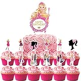 Girl Cake Topper Girls Cupcake Toppers, Happy Birthday Cake Toppers, Party Supplies Favor Cake Decorations