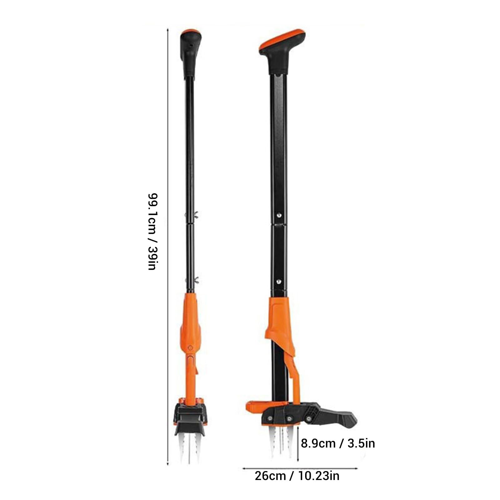 Herramienta Manual para Desmalezar, Extractor Manual de Raíces con 4 Garras Dentadas de Acero MN y Pedal, Ideal para Jardinería y Desmalezado
