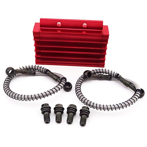 TC-Motor Red CNC Aluminum Oil Cooler For Chinese Pit Dirt Motor Bike Trail Motorcycle 125cc 140cc 150cc