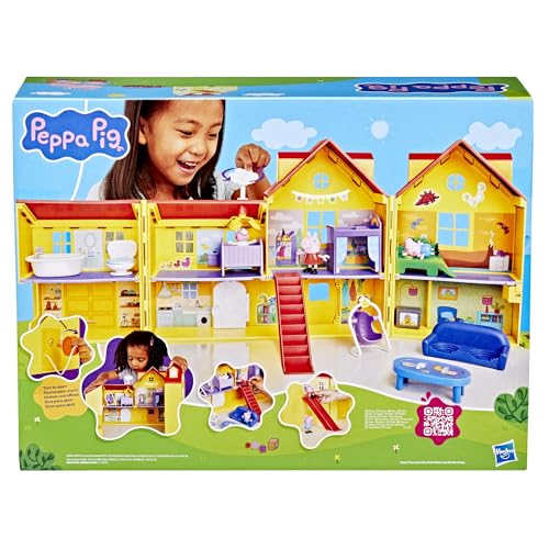 Miniatura 2 de Hasbro Peppa Pig, Gran Casa Familiar de Peppa, Juguetes para Niñas y Niños, Casa de Muñecas, 11 Accesorios, 3 Figuras de Animales Color Rosa, Regalo para Fans de la Serie a Partir de 3 Años