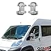 Produktbild OMAC Spiegelkappen Spiegelabdeckung Leiste Kompatibel mit Fiat Ducato 2006-2020 2 tlg Auto Rückspiegel Spiegelblenden Abdeckung aus Edelstahl Chrom