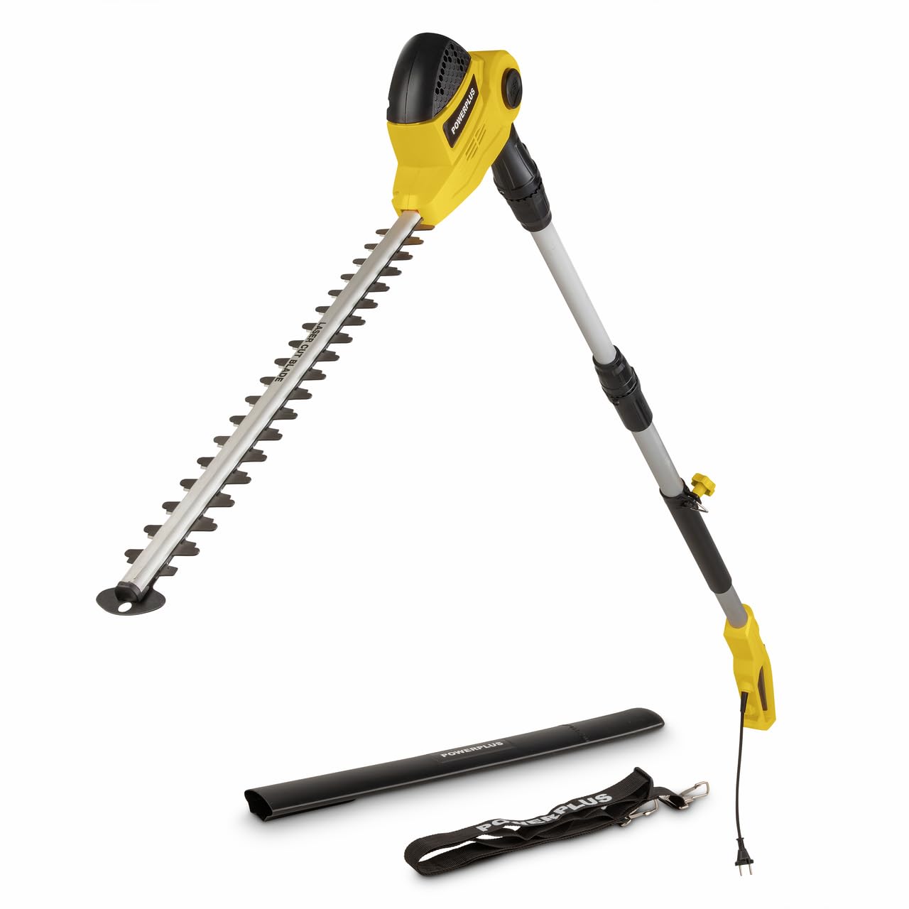Powerplus Elektrische-Teleskop-Heckenschere POWXG2044 - mit 550 W, 550 mm Klinge und 24 mm Abstand, mit Teleskopgriff, Gartenwerkzeug, Gartenschere zum Schneiden von Büschen, Hecken und Pflanzen