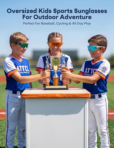 Image of ATTCL Kids Baseball Sunglasses TR90 Lightweight UV400 Youth 8-15 Sports