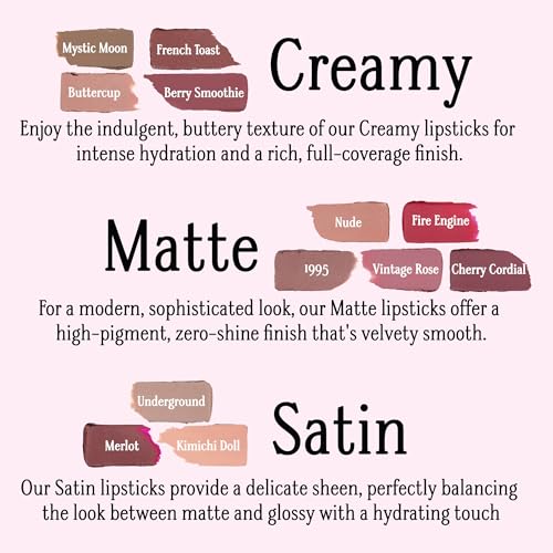 Gerard Cosmetics Lipstick Merlot, Dark Red Lipstick with Luxe Satin Finish, Highly Pigmented, Smooth Formula with Hydrating Ingredients, Long Lasting, Cruelty Free & Made in USA - Thumbnail 4