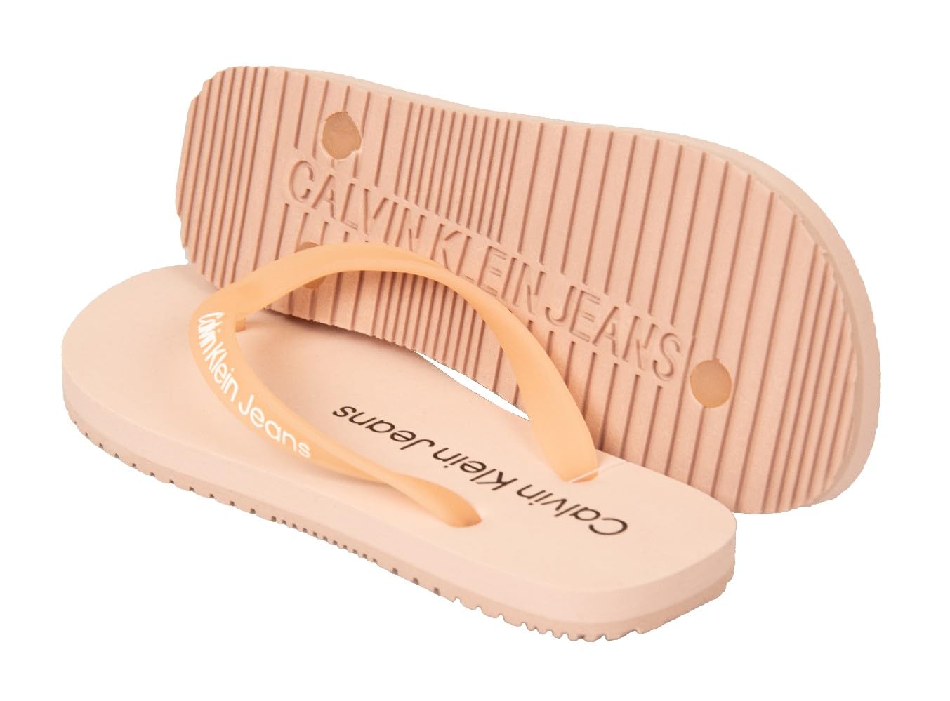 Calvin Klein Jeans CK mujer chanclas playa o piscina zapatilla encaje con logo artículo ZW0ZW02142 chanclas