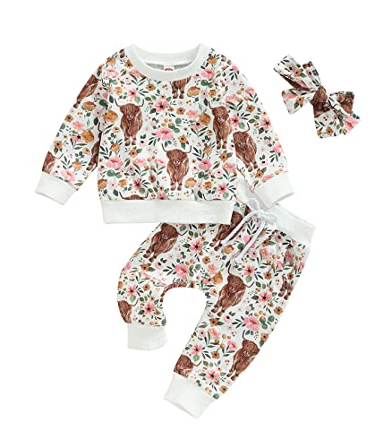 Image of Newborn Infant Baby Girl Clothes Set Sweatshirts Tops Pants Toddler Girl Outfits Gifts 3 6 9 12 18 24 Months