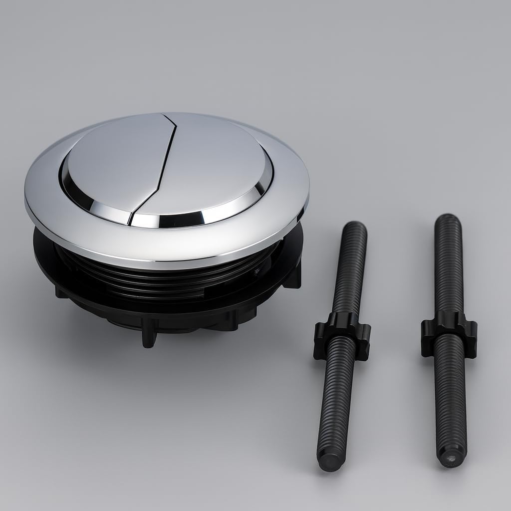 Dual Flush Push Button for Toilet Water Tank, Toilet Tank Flushing Button, Replaceable Round Button 58mm